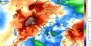 Anomalie termiche registrate nei primi 5 giorni di Luglio. Fonte: WeatherBell